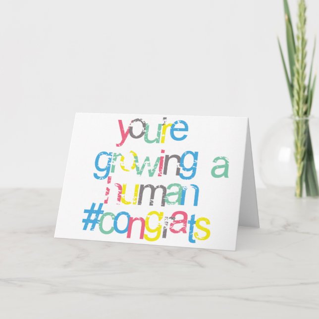 Helle Glückwünsche sind Sie schwanger Karte (Vorderseite)