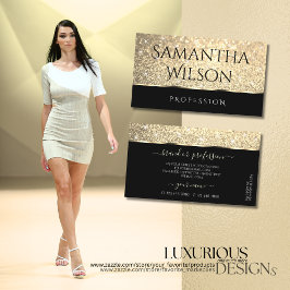 Helle Gold Glitzer Luminity Stars Schwarze Qualitä Visitenkarte