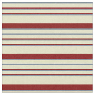 Helle Goldenrod, Light Slate Gray und Maroon Lines Stoff