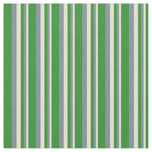 Helle Goldenrod, Light Slate Grey & Forest Green Stoff (Nahaufnahme)