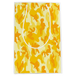 Helle goldgelbe Camouflage Mehrzweckgeschenktasche Mittlere Geschenktüte