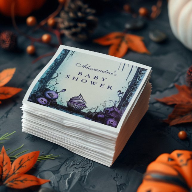 Helle Gothic Halloween Baby Dusche Serviette (Von Creator hochgeladen)