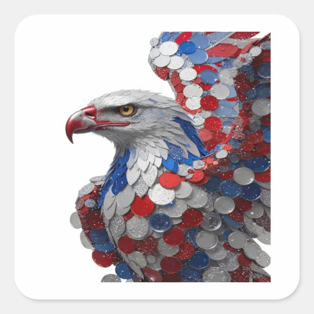 Helle graue AMERICAN EAGLE Sticker Design (Vorderseite)