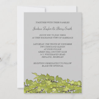 Helle grüne Blätter Hochzeitseinladungen Einladung