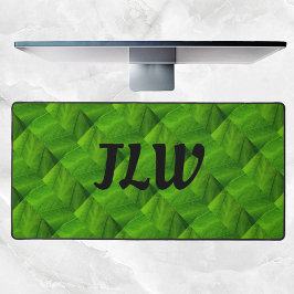 Helle grüne Blätter Naturmuster Abstrakt Schreibtischunterlage