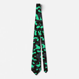 Helle grüne Camouflage in Kohle und Schwarz Krawatte