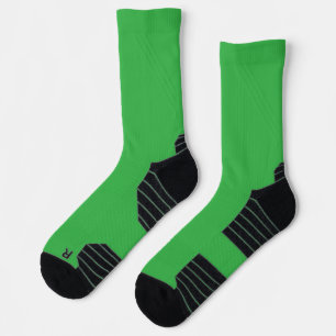 helle grüne Crew-Socken mit schwarzen Zehen und Fe Socken