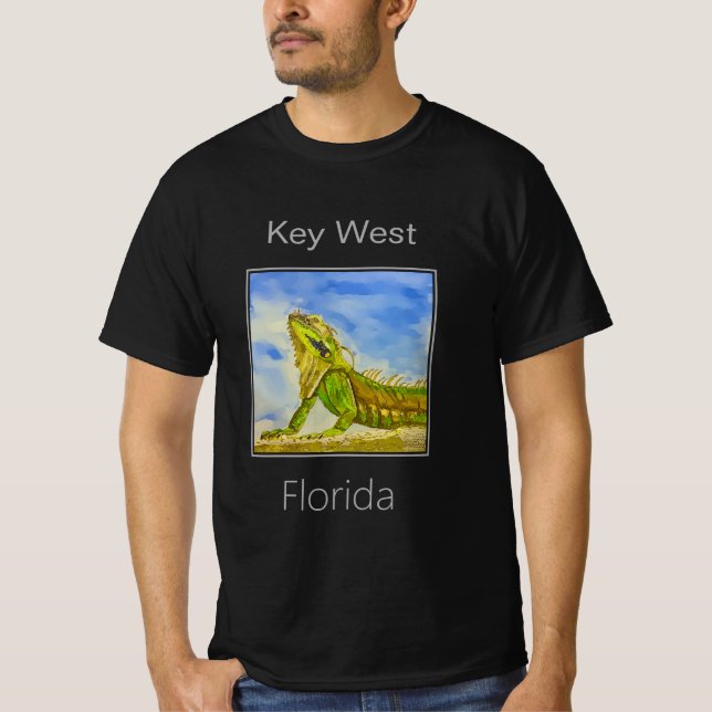 Helle grüne Iguana, Key West, Florida T-Shirt (Vorderseite)