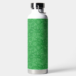 HELLE GRÜNE WALE UND SOMMER-MEERESSCHNECKEN TRINKFLASCHE