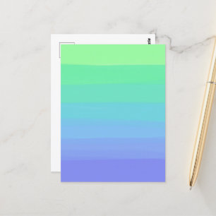 Helle Grüntöne und Blues Gradient Postkarte