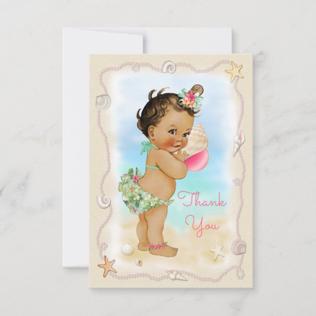 Helle Haut-danken ethnische Dankeskarte (Vorderseite)