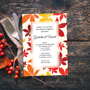 Helle Herbstblätter Nachhochzeits-Brunch-Einladung Einladung