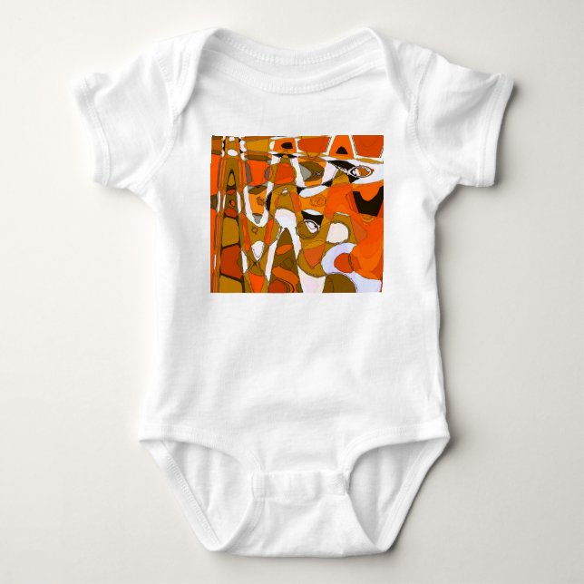 Helle Herbstkreise: abstraktes Muster. Baby Strampler (Vorderseite)