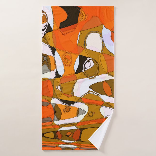 Helle Herbstkreise: abstraktes Muster. Badehandtuch (Badehandtuch)