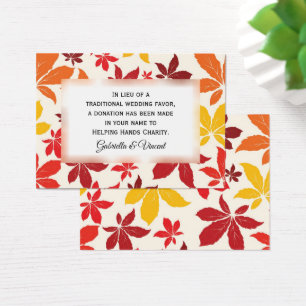 Helle Herbstlaub Hochzeit Wohltätigkeit Lieblingsk