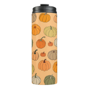 Helle herbstliche Vintage-nahtlose Muster Hintergr Thermosbecher