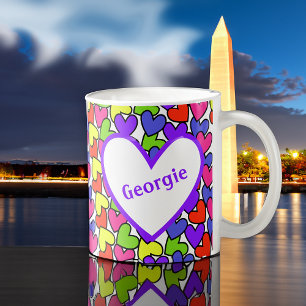 Helle Herzen Kaffeetasse