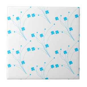 Helle Himmelblau Blumen, kleine Blumenblätter Fliese