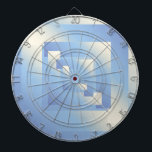 helle Himmelsfarben Dartscheibe<br><div class="desc">Himmelsfarbenwinkel</div>