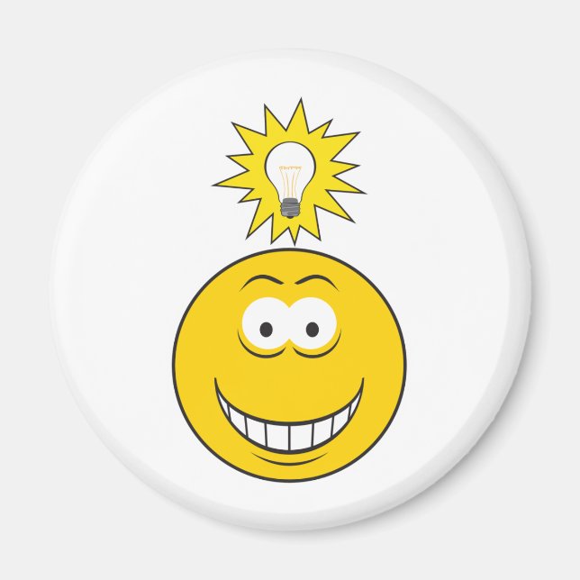 Helle Idee Gesicht Magnet (Vorne)