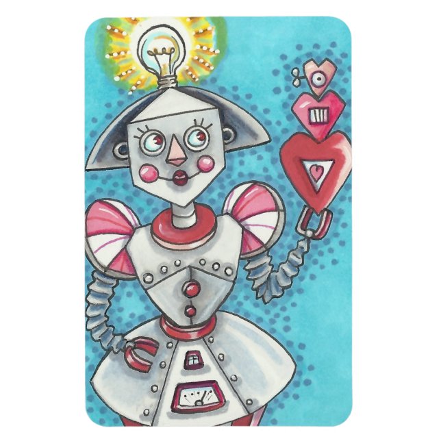 Helle Idee GIRL ROBOT HÖRT MAGNET *Big (Vertikal)