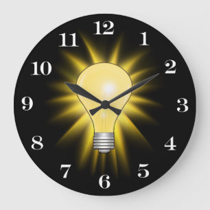 Helle Idee Leuchtbrille (entfernbare Zahlen) Große Wanduhr