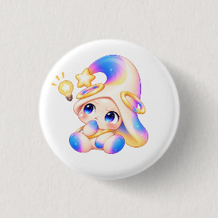 Helle Idee Pastell Glühbirne Knopf - Kreativer Pin Button