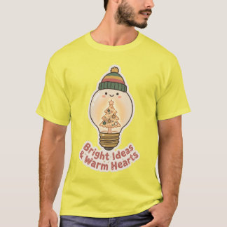 Helle Ideen, warme Herzen Shirt Weihnachtsglühbirn