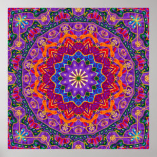 Helle Indien-Mandala Poster