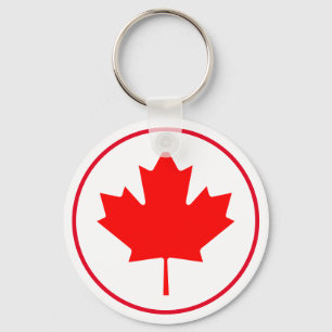 Helle kanadische Ahornblatt-Kanada-Tag-Rot-Weiß Schlüsselanhänger
