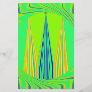 Helle, kantige geometrische Neon-Muster-Kunstgesta Briefpapier