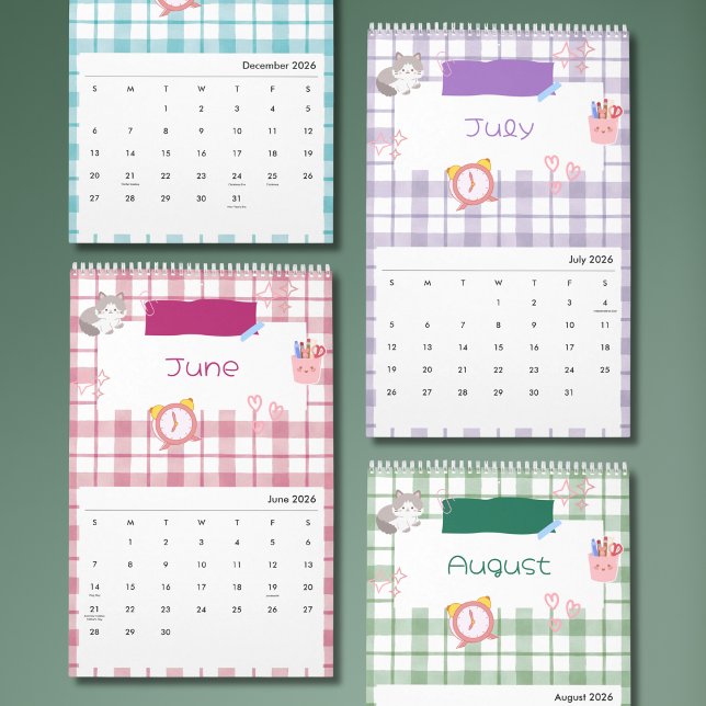 Helle Kawaii-Katzen-Kunst-Kalender Kalender (Von Creator hochgeladen)