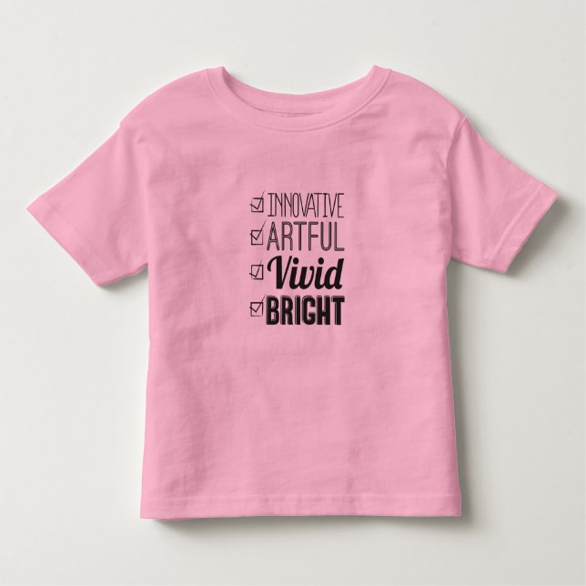 HELLE Kinder T - Shirt, Checkliste Kleinkind T-shirt (Vorderseite)