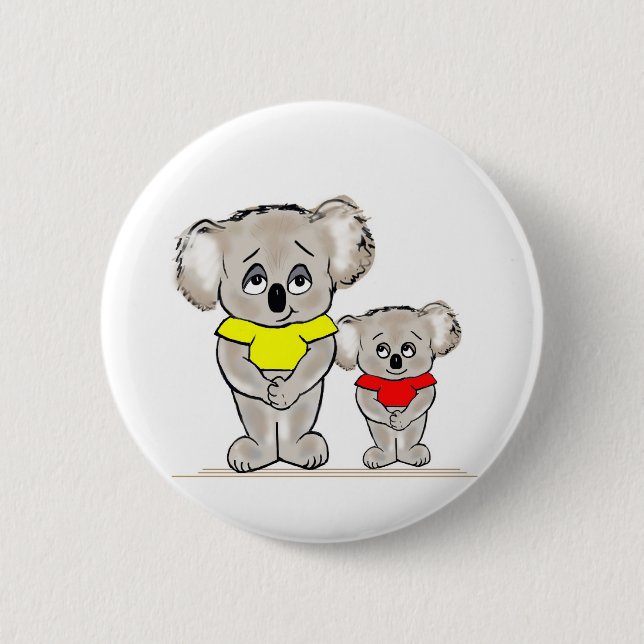 Helle Koala Button (Vorderseite)