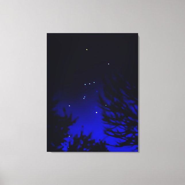 Helle Konstellation von Orion mit Betelgeuse Leinwanddruck (Vorderseite)