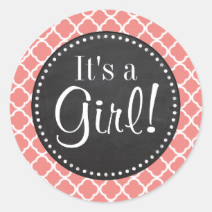 Helle Koralle Rosa marokkanische Quartierfolie; Ha Runder Aufkleber