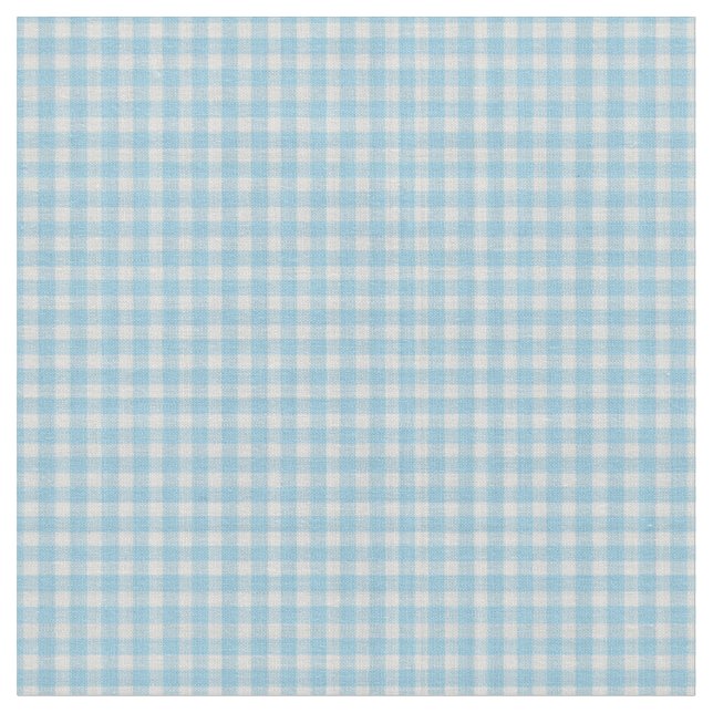 Helle Kornblumenblau Gingham Karo Stoff (Nahaufnahme)
