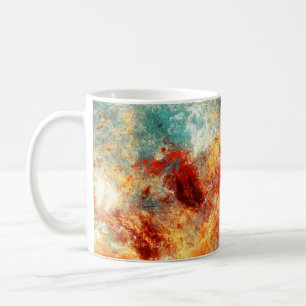 Helle künstlerische Splash. Abstrakte Malfarbe Kaffeetasse