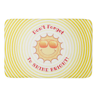 Helle Lächelnde Sonne Badematte