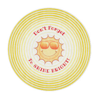Helle Lächelnde Sonne Schneidebrett