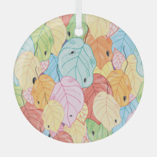 Helle Leaf Textur: Die Natur Inspiriert. Ornament Aus Glas