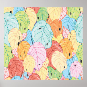Helle Leaf Textur: Die Natur Inspiriert. Poster