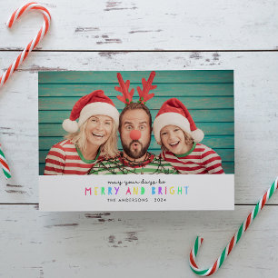 Helle Leuchten Horizontale Single Foto Ferienkarte Feiertagskarte