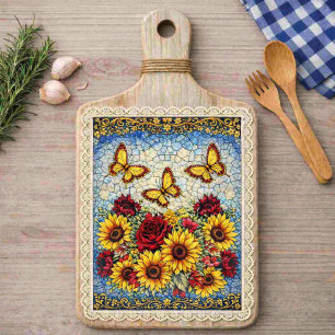 Helle leuchtende burgunderrote Sonnenblumen Floral Seidenpapier