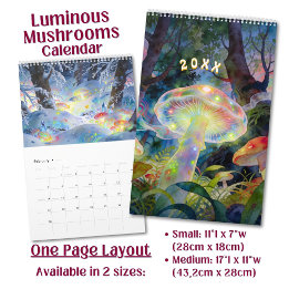 Helle Leuchtende Psychedelische Pilze Kalender