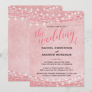 Helle Lichter - Einladung zur Hochzeit - Pink-Scha