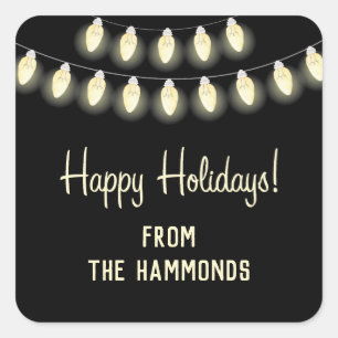 Helle Lights Holiday Geschenk Quadratischer Aufkleber
