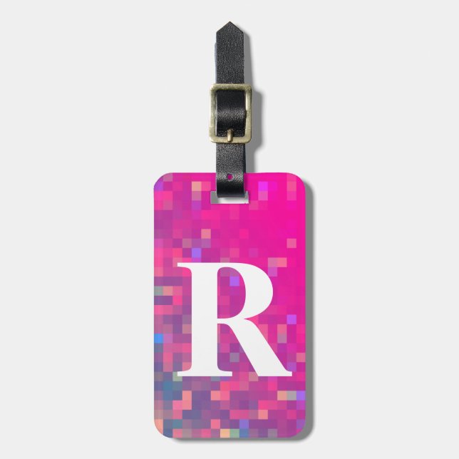 Helle lila, blaue quadratische Lichter mit Gepäckanhänger (Vorderseite vertikal)