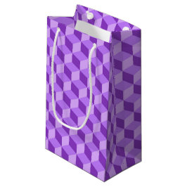 HELLE LILA GEOMETRISCHE KUBE-PATTER KLEINE GESCHENKTÜTE