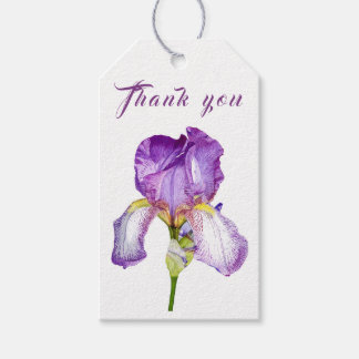 Helle Lila Iris Vielen Dank für Ihr Geschenk Tag Geschenkanhänger